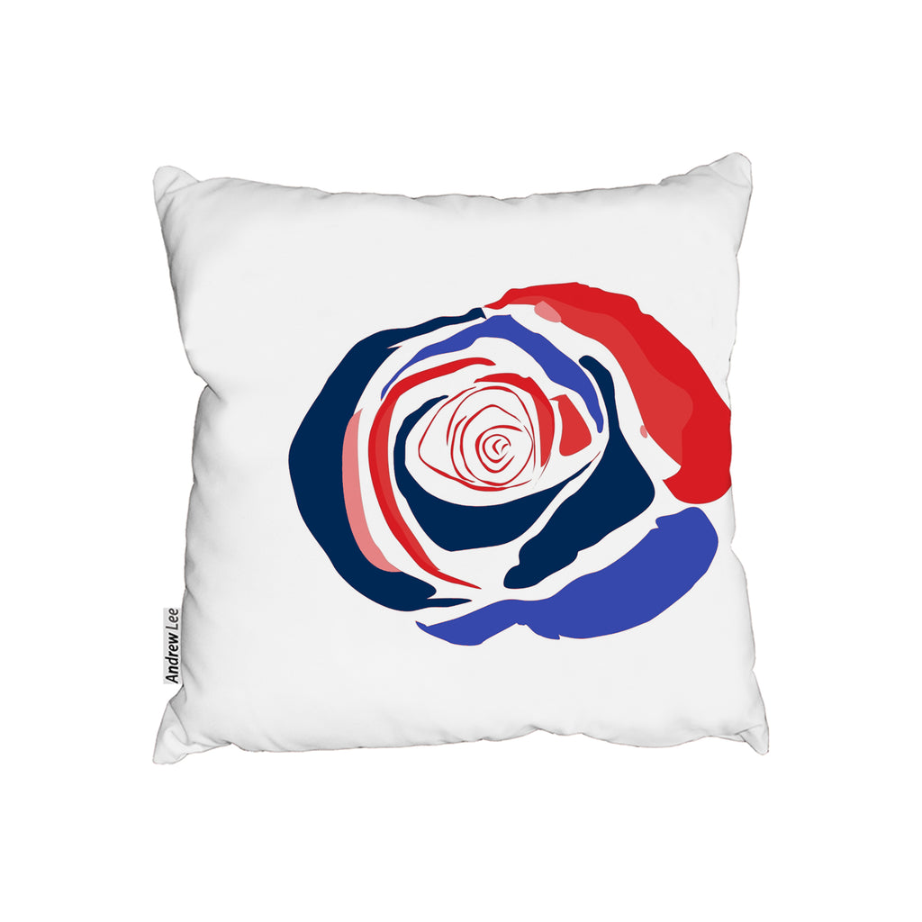 New Product Red & Blue Rose (Cushion)  - Andrew Lee Home and Living