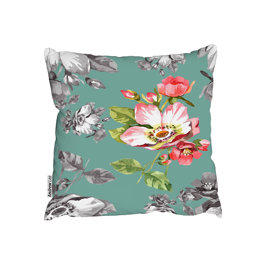New Product Bright Flower on Green (Cushion)  - Andrew Lee Home and Living