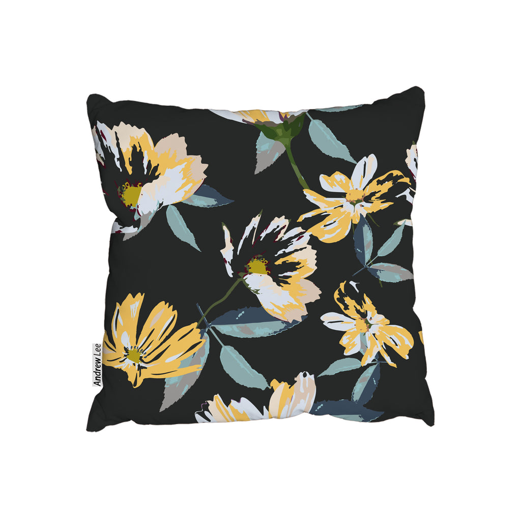 New Product Yellow Flowers on Green (Cushion)  - Andrew Lee Home and Living