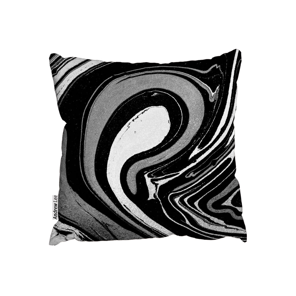 New Product Black Marbled Paint (Cushion)  - Andrew Lee Home and Living