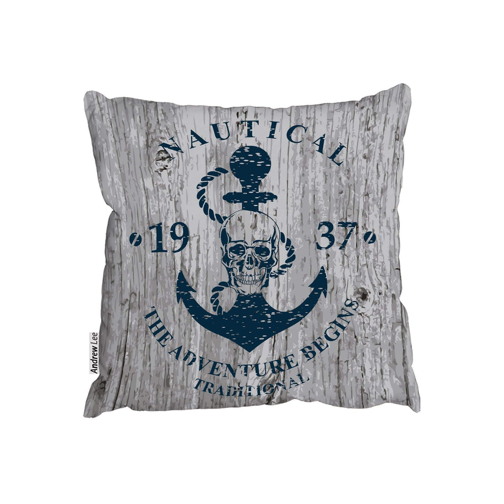 Anchor Print on Wood (Cushion) - Andrew Lee Home and Living