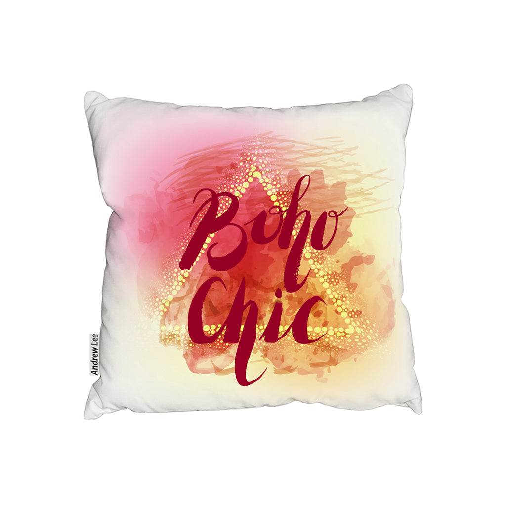 New Product Boho Chic lettering on beautiful watercolor background (Cushion)  - Andrew Lee Home and Living