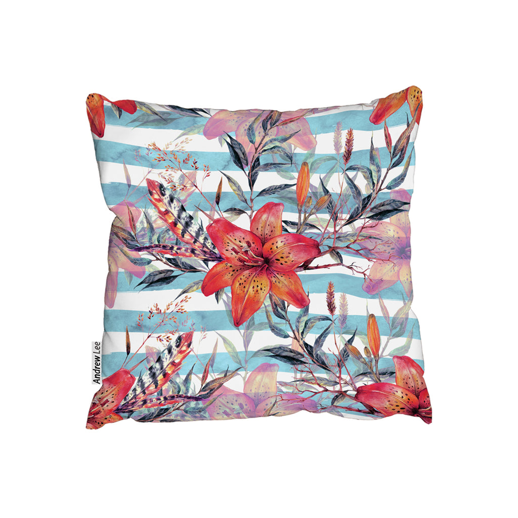 New Product Bouquet of watercolor tiger lilies (Cushion)  - Andrew Lee Home and Living