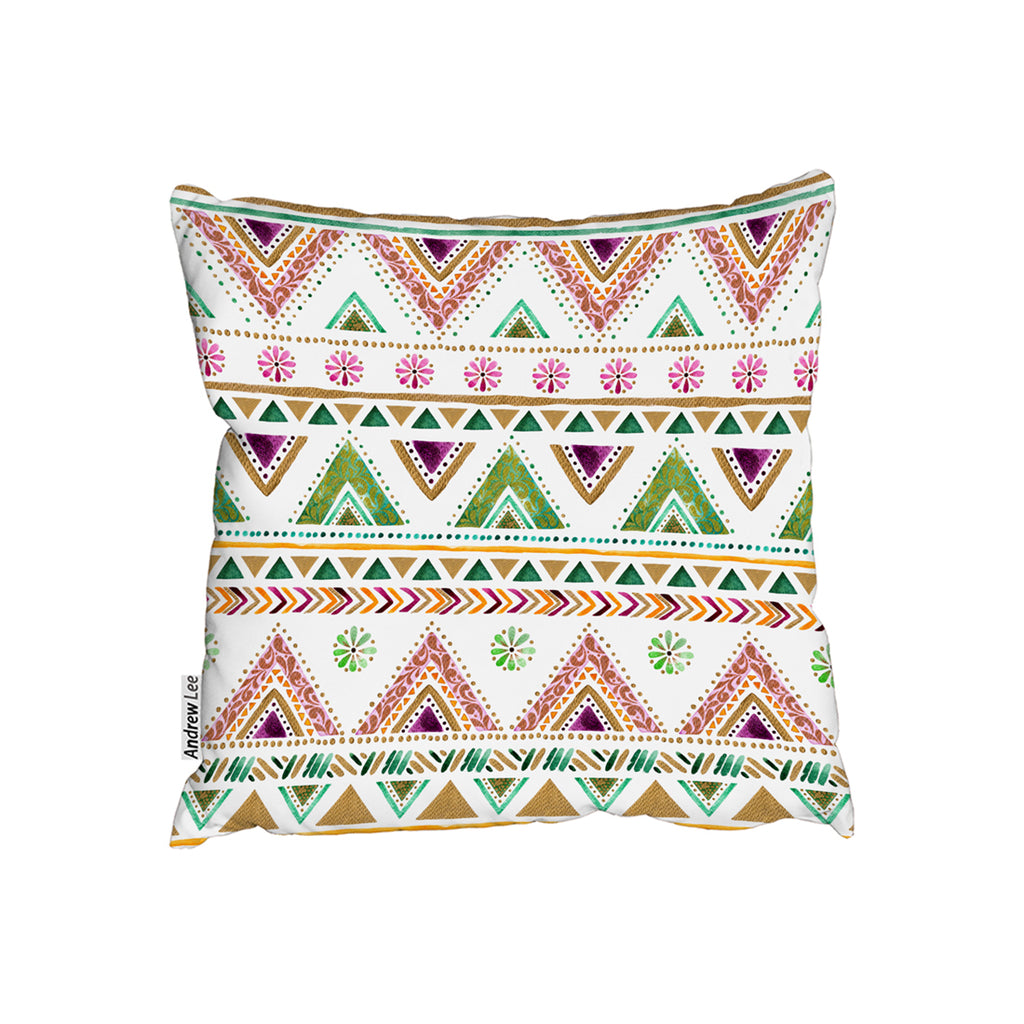 New Product Colorful Striped gold style triangles (Cushion)  - Andrew Lee Home and Living
