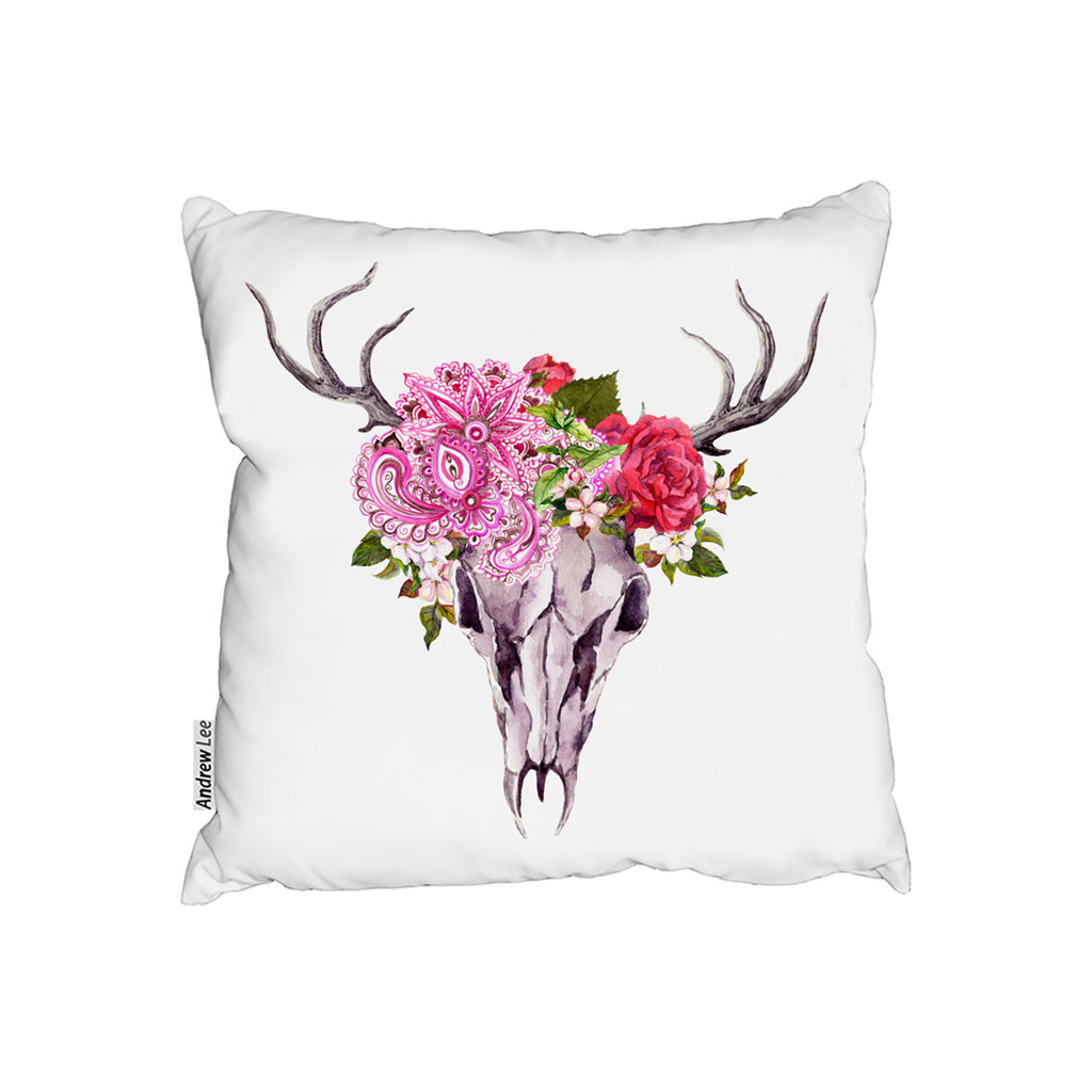 New Product Deer animal skull with flowers and feathers (Cushion)  - Andrew Lee Home and Living