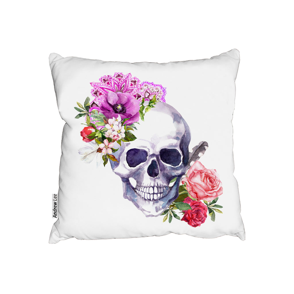 New Product Skull with flowers (Cushion)  - Andrew Lee Home and Living
