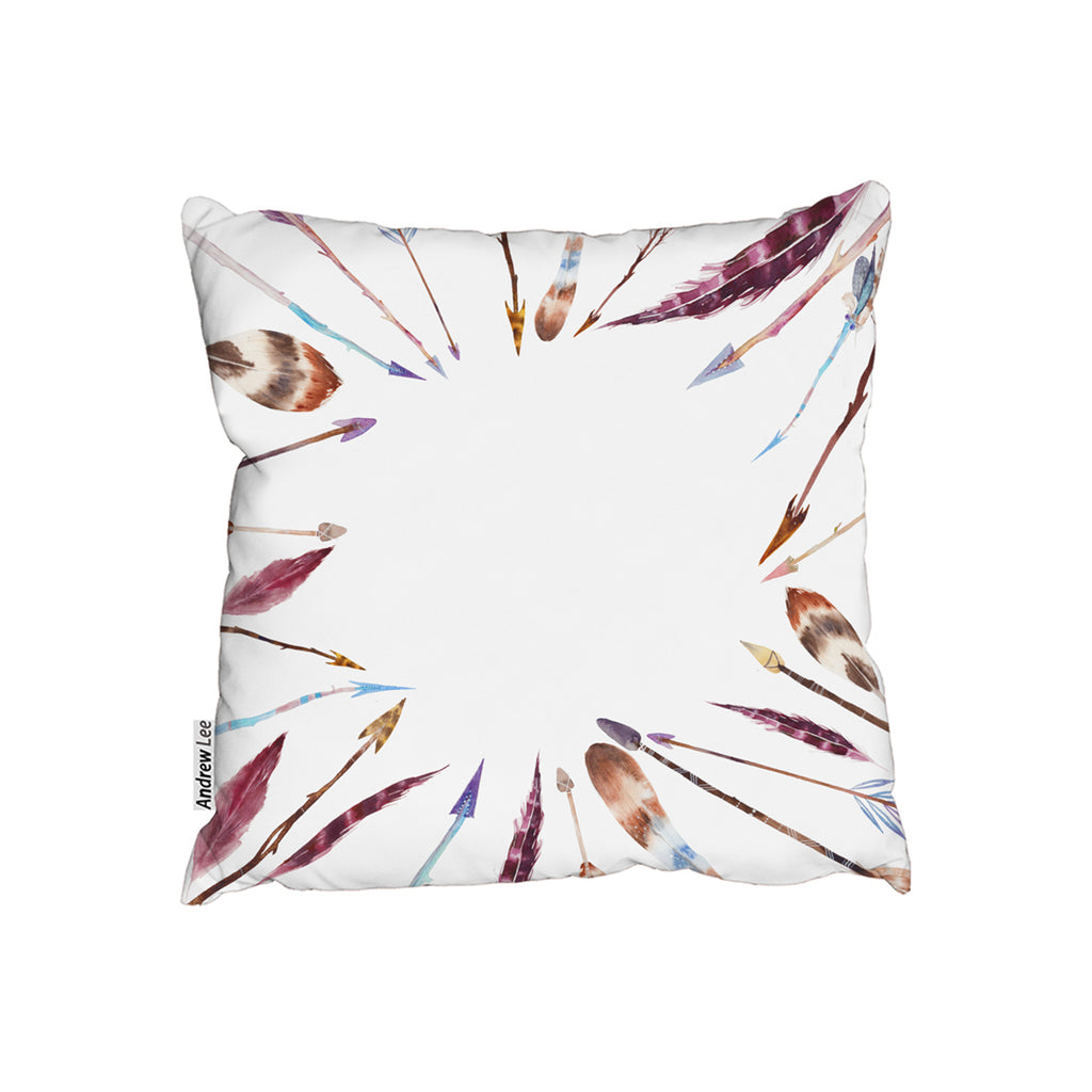 New Product Watercolor boho chic with feathers and arrows (Cushion)  - Andrew Lee Home and Living