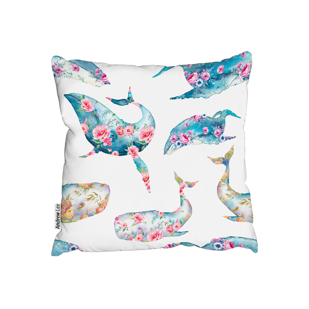 New Product Whale with flowers (Cushion)  - Andrew Lee Home and Living