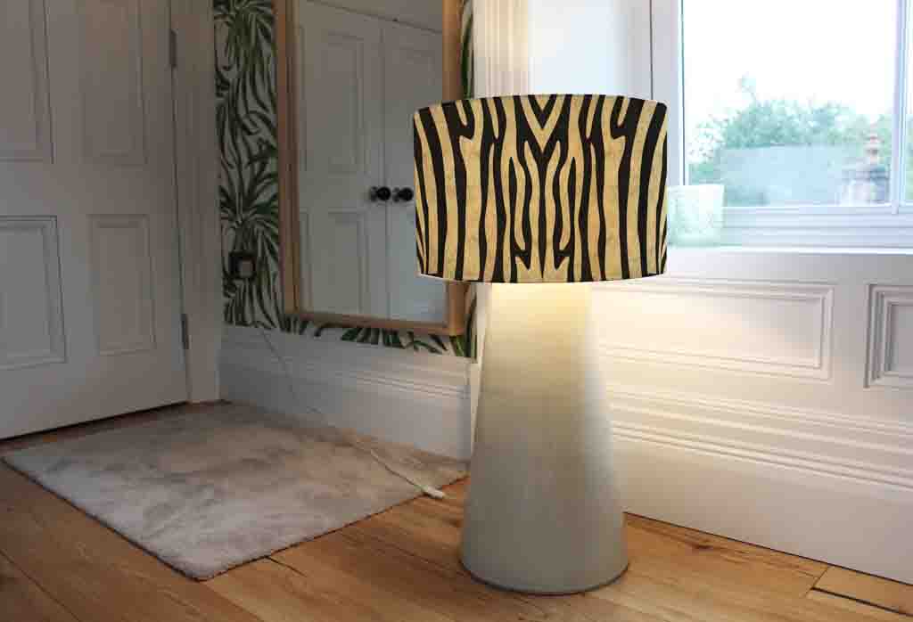 New Product Zebra Stripes in Gold Glitter (Ceiling & Lamp Shade)  - Andrew Lee Home and Living